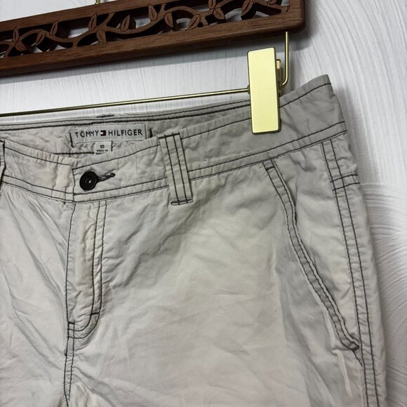 Tommy Hilfiger Low Rise Jeans White Boot Cut Casual Solid Flap Pockets Y2K 10 - Picture 2 of 6